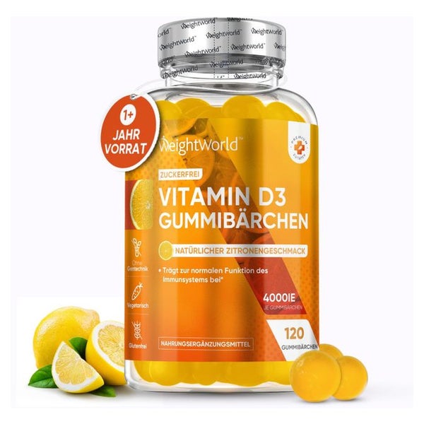 WeightWorld Vitamin D3 4000 IE Gummibärchen 120 St