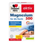 Produktabbildung: Doppelherz Magnesium 500 Nacht DEPOT 100 St