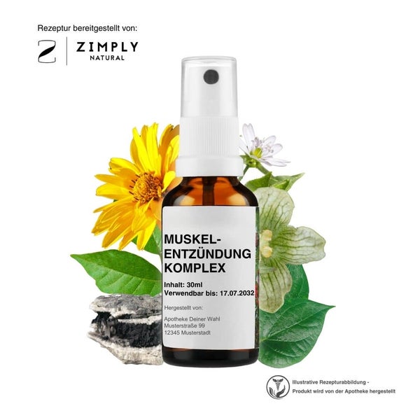 Zimply Natural MUSKELENTZÜNDUNG KOMPLEX - Pflanzbasierte Rezeptur 30 ml