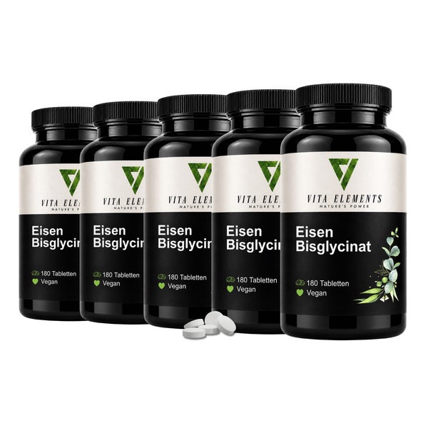 Vita Elements Eisen Bisglycinat Tabletten 5 x 180 St