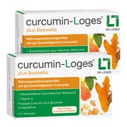 Produktabbildung: Doppelpack curcumin-Loges plus Boswellia 2X120 St