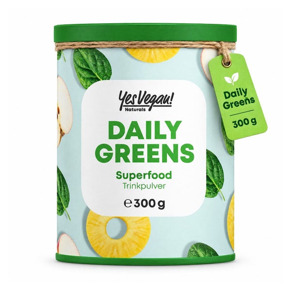 Daily Greens Pulver – Superfood mit Spirulina, Chlorella 300 g