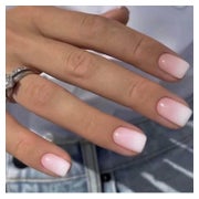 24 Stück Weiß Rosa Gradient Nägel Zum Aufkleben Eckig Mittel 1 St