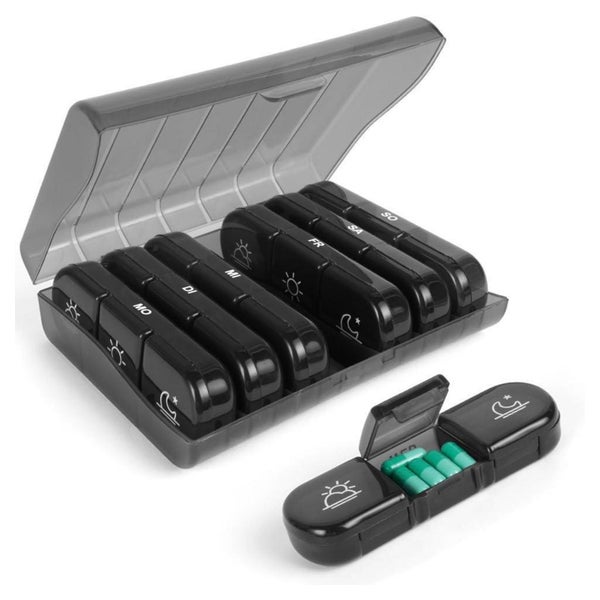 Tablettenbox 7 Tage 3 Fächer Medikamentenbox Handlich BPA Fr 1 St