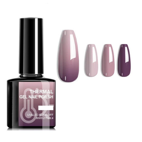 Nagellack Gel Farbwechsel Temperaturwechselnd UV LED Purple 1 St