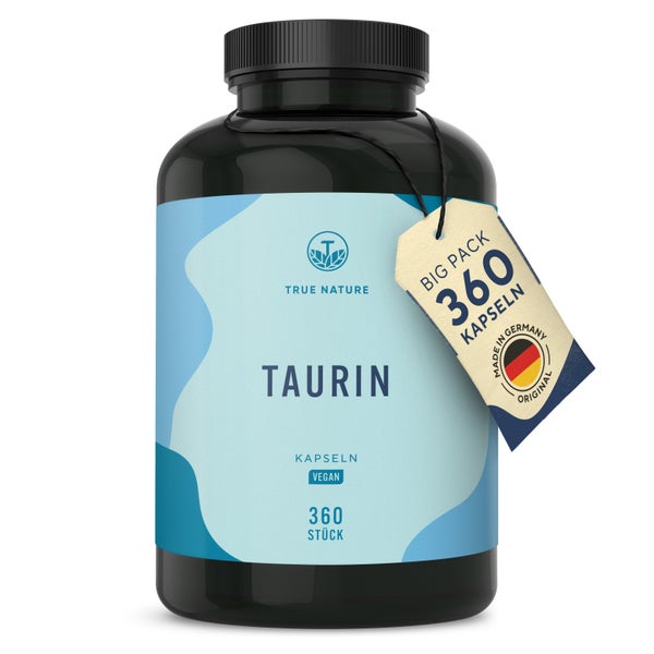 Taurin Kapseln - 6 Monate Vorrat - Vegan & Made in Germany 360 St
