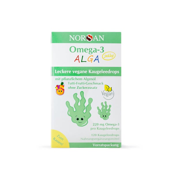 Norsan Omega-3 Alga Jelly F.kinder Vorratspackung 120 St