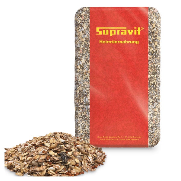 Supravit Spatzenfutter und Sperlingsfutter  Vogelfutter mit Mehlwürmern | Energie und Proteinreiches Wildvogelfutter Ganzjahresfutter 25 kg