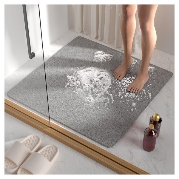 Duschmatte Rutschfest 68x68cm Antirutsch Grau 68 x 68 cm (Qu 1 St