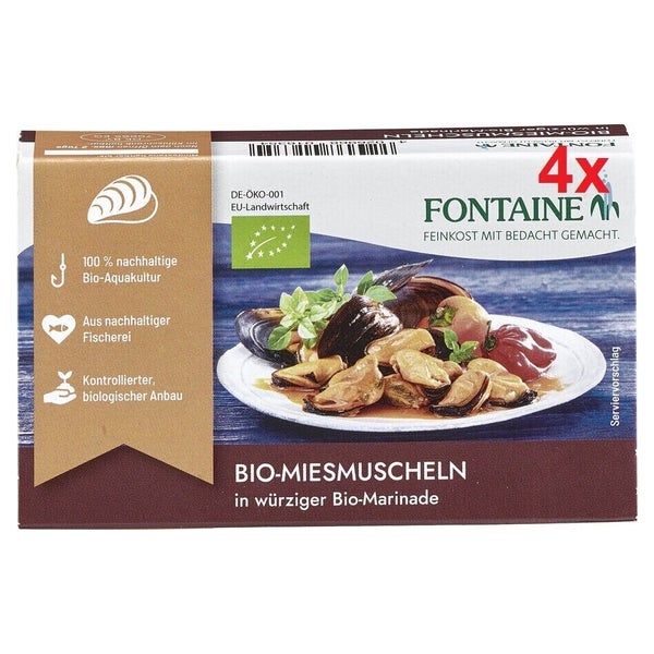 Fontaine - Bio-Miesmuscheln in würziger Marinade 120 g