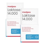 Produktabbildung: medpex Laktase 14.000 Doppelpack 2X40 St