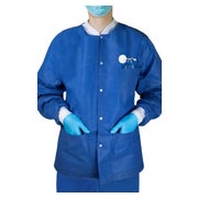 Medi-Inn Wärmejacken für OP, Station und Pflege, Langarm, blau, Gr. M 10 St