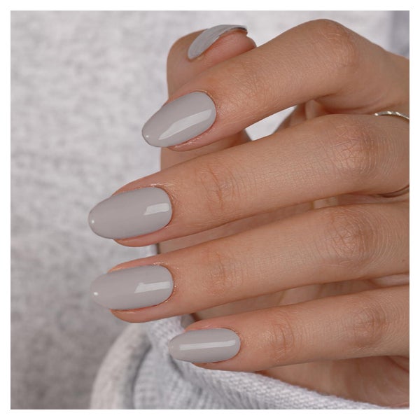 Künstliche Nägel Press On Soft Gel Kurz Mandel 24 Stück Grau 1 St