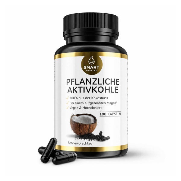 Aktivkohle Kapseln – 2000mg, Kokosnuss, hochwertig 180 St