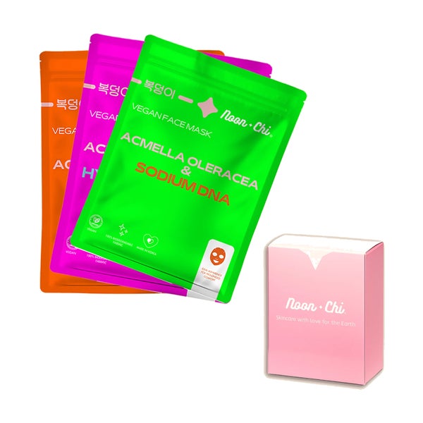Noon Chi Glow Reset – vegane koreanische Tuchmasken 3 St