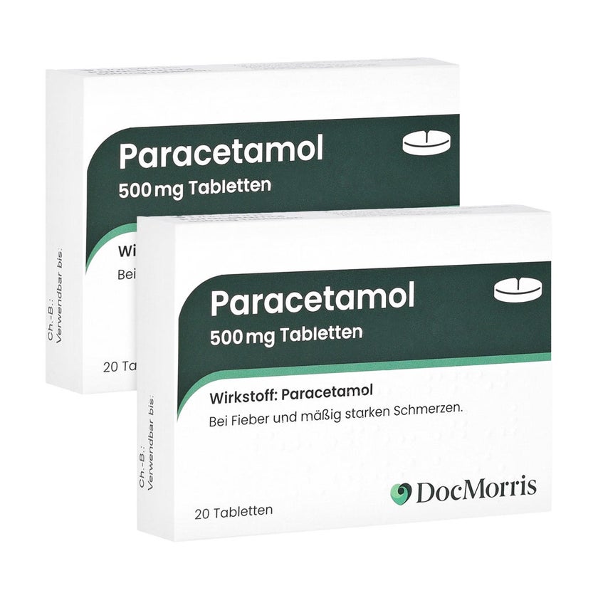 DocMorris Paracetamol 500 mg Doppelpack 2X20 St