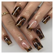Falsche Nägel French Tip Press On Leopard Print 24er Square 1 St