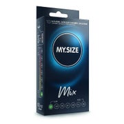 «47mm MIX» Kondome: 10er Pack, glatt, gerippt, aromatisiert (10 Kondome) 10 St