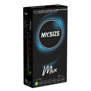 «47mm MIX» Kondome: 10er Pack, glatt, gerippt, aromatisiert (10 Kondome) 10 St