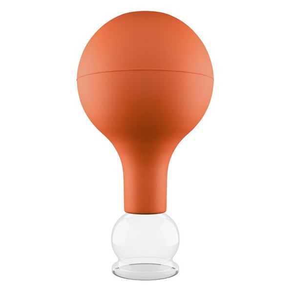 Pulox Schröpfglas aus Echtglas mit Saugball - 25mm in Braun 1 St