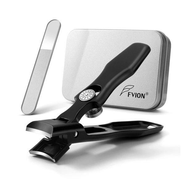 FVION Großer Nagelknipser (8.6CM) mit Nagelfänger für dicke Nägel, Edelstahl