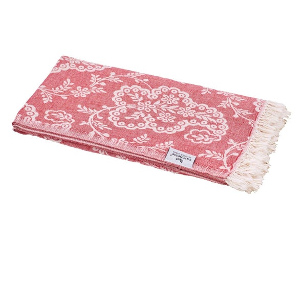 Hamamtuch PAISLEY rot, Doubleface Tuch edel & hochwertig, 100% Baumwolle, 90 x 175 cm 1 St