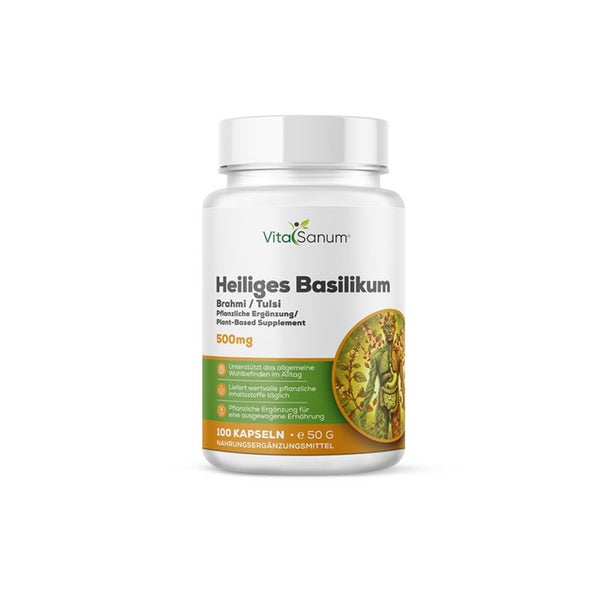 VitaSanum®- Heiliges Basilikum (Holy Basil) (Tulsi) 1000 mg - pro Tagesportion 100 St