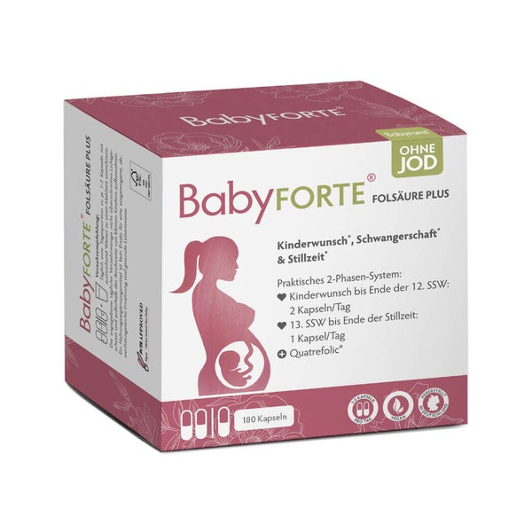 BabyFORTE FolsäurePlus ohne Jod - Kinderwunsch bis Stillzeit 180 St