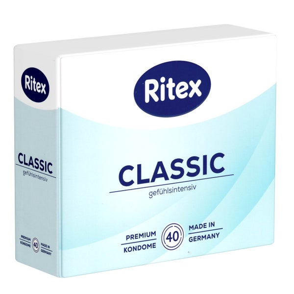„Classic“, 40 gefühlsintensive Kondome, 53mm, zylindrisch (40 Kondome) 40 St