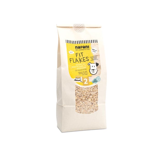 Bio-Basisfutter "Fit Flakes" für Hunde mit Hafer-und... 1000 g