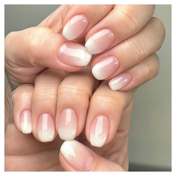 Künstliche Fingernägel Press on 24 Rosa Nude Ombre 1 ml (1er 1 St