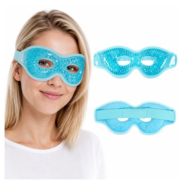COOL-i Kühl- & Wärmemaske Augen Blau, Gelperlen 1 St