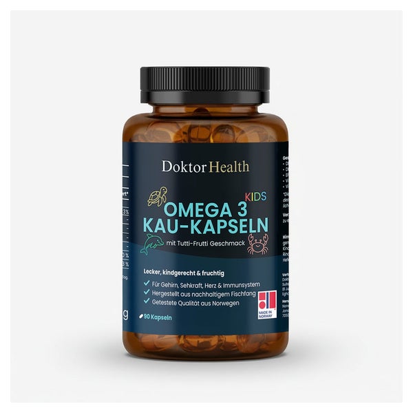 Doktor Health Omega 3 – Kau-Kapseln für Kinder 90 St