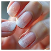 Falsche Nägel 24 Stück French Rosa French Glitter 1 ml (1er 1 St