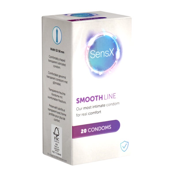 «Smooth Line» feuchte Kondome mit verbesserter Passform (20 Kondome) 20 St