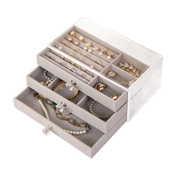 UNIQ Schmuck-Organizer aus Acryl mit 3 Schubladen