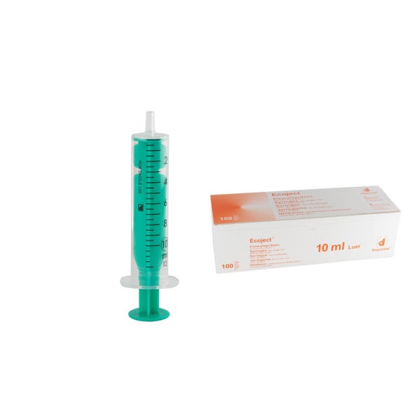 Dispomed ECOJECT Spritze 10 ml 2-teilig, Luer Konnektor 100 P