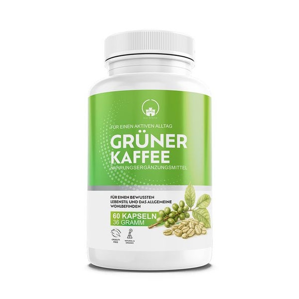 Saint Nutrition® Grüner Kaffee Kapseln 1000mg | Energie & Stoffwechsel | Chlorogen - Fettverbrenner 36 g