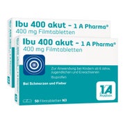 Ibu 400 akut 1 A Pharma Doppelpack 2X50 St