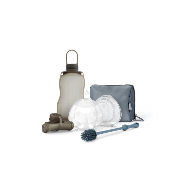 On-the-go Pumpen und Aufbewahren Set - Blau