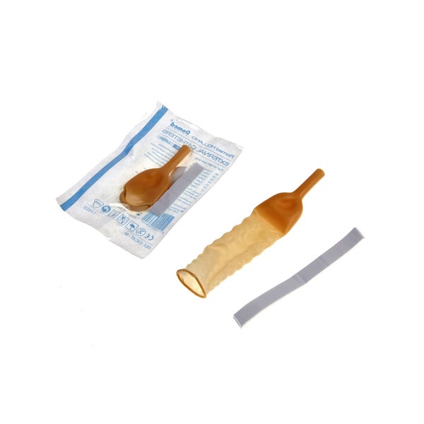 Romed Urinalkondom, externer Katheter, Latex, mit Klebestreifen, Gr. M (25 mm) 10 St