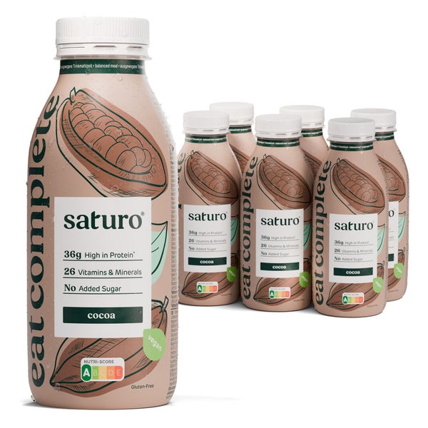 Saturo Trinkmahlzeit Kakao | Vegane Astronautennahrung 6 St