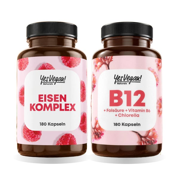 Energie-Duo Set: Eisen 20 mg + Vitamin B12 500 µg Kapseln 2 St
