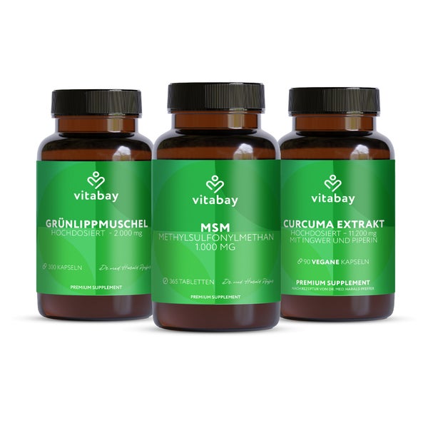 Vitabay Dynamik Routine Komplex - Grünlippmuschel, MSM, Curcuma 1 Set