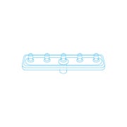 MESORAM® Verteilerplatte 5-fach linear 50 St