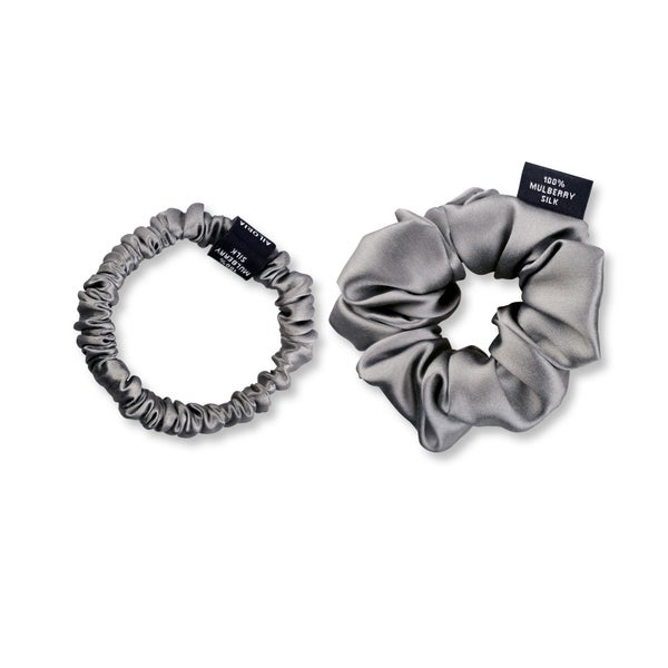 DOUX Set Scrunchies S und M aus Seide 2 St