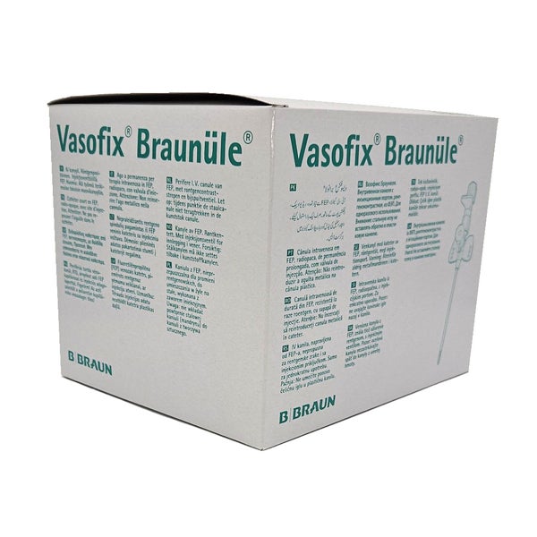 Vasofix Braunüle 22 G 25 mm blau 50 St