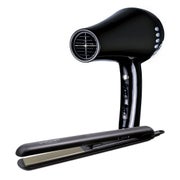 Italian Design ELECTRICAL ITEMS PROFESSIONAL PACK IONIC HAIRDRYER+ IRIA TITANIUM STRAIGHTENING BRUSH  .