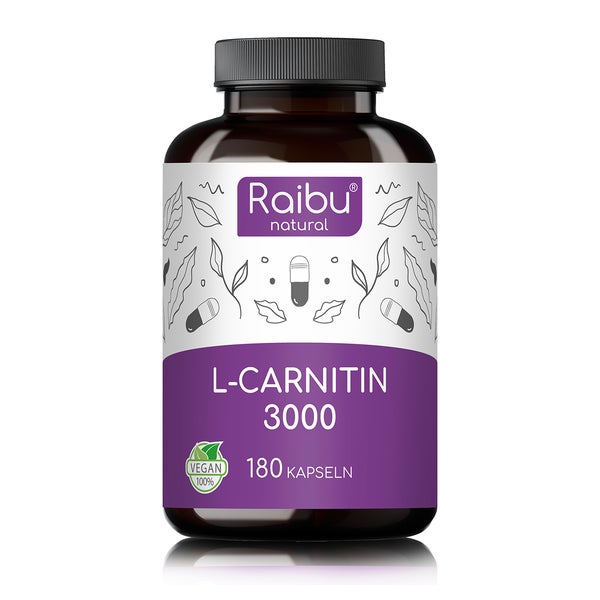 L-Carnitin Kapseln Hochdosiert | 180 st - RAIBU 180 St