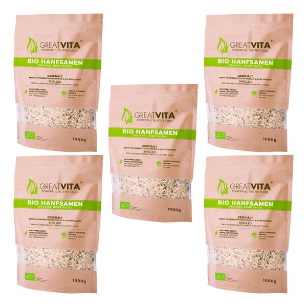 GreatVita Bio Hanfsamen 5000 g